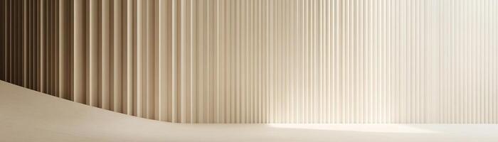 This sophisticated Nordic-inspired background showcases elegant vertical grooves in soft beige tones, providing a cozy yet modern atmosphere, perfect for text integration and stylish presentations photo