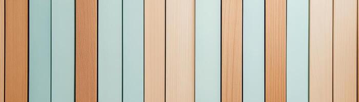 Featuring vertical wooden slats in warm natural tones, this Nordic-style background with muted light blue accents provides a calming atmosphere, perfect for text overlays and modern design settings photo