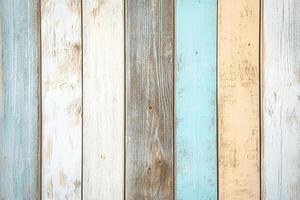 The backdrop features vertical wooden slats in natural tones with muted light blue accents. This calming design offers ample negative space, perfect for modern text overlays photo