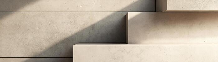Overlapping concrete slabs create a soothing and modern atmosphere against a soft beige backdrop, perfect for minimalistic design projects and text overlay opportunities photo