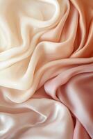 Soft hues of dusty rose transition gracefully into champagne beige, creating a calming gradient. The satin-like texture adds warmth, perfect for text overlay or elegant backgrounds photo