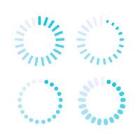 Loader or loading icon rotating indicator for animated downloading process symbol , preloader circle bar collection modern vector