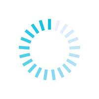 Loader or loading icon rotating indicator for animated downloading process symbol, preloader circle bar modern design vector