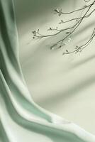 The background showcases a gentle gradient that transitions from soft sage green to a creamy neutral hue. It provides a tranquil atmosphere, perfect for an elegant text overlay in modern designs photo