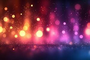 Vibrant Abstract Bokeh Lights Background for Creative Design Projects photo