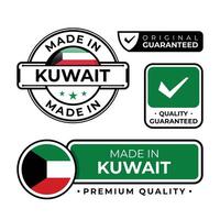 Badge bundle made in Kuwait label icon emblem isolated on white background vector
