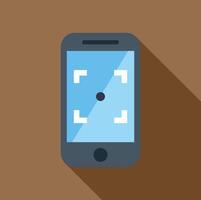 Smartphone showing focusing screen interface with target on display vector