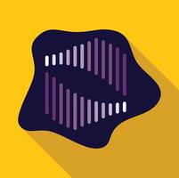Purple digital audio sound wave showing music equalizer displaying recording studio production vector
