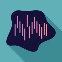 Abstract sound wave showing audio spectrum lines representing sound vibrations vector