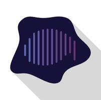 Digital audio waveform showing sound frequency in modern design vector
