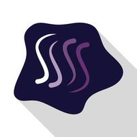 Abstract purple and white lines creating an s shape on dark blue background vector