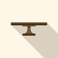 Empty round cake stand displaying baking creation potential vector