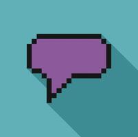 Pixelated thumbs down icon expressing disapproval on turquoise background vector