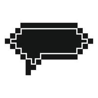 Pixelated speech bubble communicating a message in digital art vector