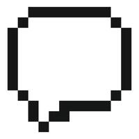 Pixelated speech bubble representing online communication and retro gaming vector