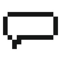 Pixelated speech bubble showing online communication vector