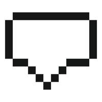 Pixelated speech bubble showing conversation and communication vector