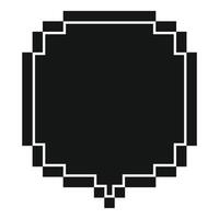 Pixelated speech bubble communicating a message in a digital world vector