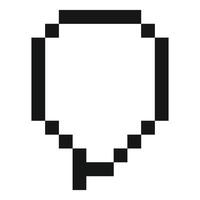 Pixelated magnifying glass searching and zooming icon vector