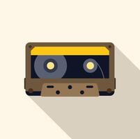Retro audio cassette tape representing nostalgic music storage and playback vector