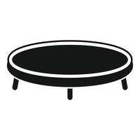 Round trampoline for jumping and bouncing fun vector