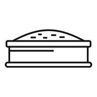 Sandbox with sand representing childhood fun and playtime vector