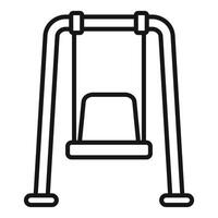 Empty swing set waiting for children in playground vector