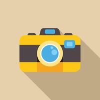 Yellow vintage camera capturing memories with style and elegance vector