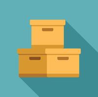 Stacked cardboard boxes for storage or moving, logistics and organization concept vector