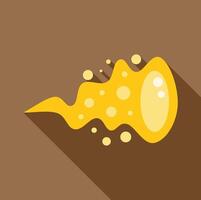 Yellow magic spell with bubbles floating in the air vector