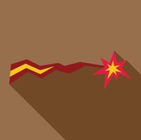Earthquake causing ground cracks and explosions vector