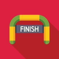Inflatable finish line arch representing the end of a race vector