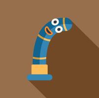 Inflatable tube man waving and smiling with long shadow vector