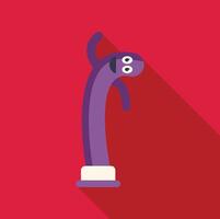 Inflatable tube man dancing on red background vector