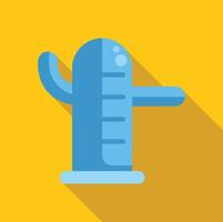 Inflatable cactus decoration with scale marks on yellow background vector