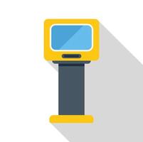 Payment terminal processing a contactless bank card payment in a store vector
