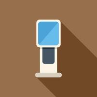 Payment terminal showing blue screen displaying important information vector