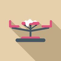 Seesaw covered with snow in winter playground icon vector