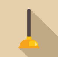 Plunger with long handle for unclogging drains and pipes vector
