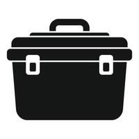 Plastic toolbox keeping instruments safe and organized vector