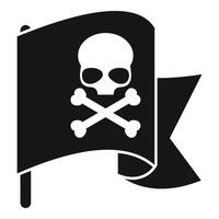 Jolly roger waving, symbolizing pirates, danger, and rebellion vector