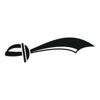 Turkish yatagan sword showing sharp blade for combat vector