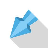 Arrow pointing down representing decrease, reduction, or fall vector