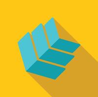 Geometric shape with long shadow adding depth and visual appeal vector