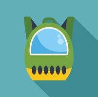 Bathyscaphe exploring deep ocean with large porthole and fins vector