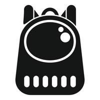 Modern pet backpack carrier with big round window showing breathability vector