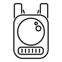 Portable oxygen concentrator with battery indicator showing charging status vector