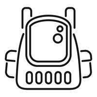 Modern smart backpack with tracking technology enhancing travel experience vector