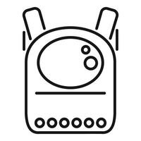 Cosmonaut suit protecting from space vacuum with oxygen tank and buttons vector