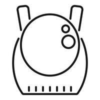 Smart speaker device with voice assistant technology connecting people vector